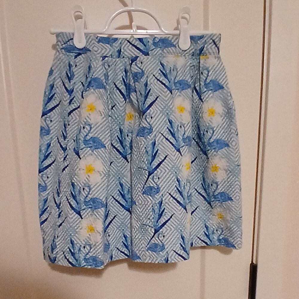 Floral Blue Skirt